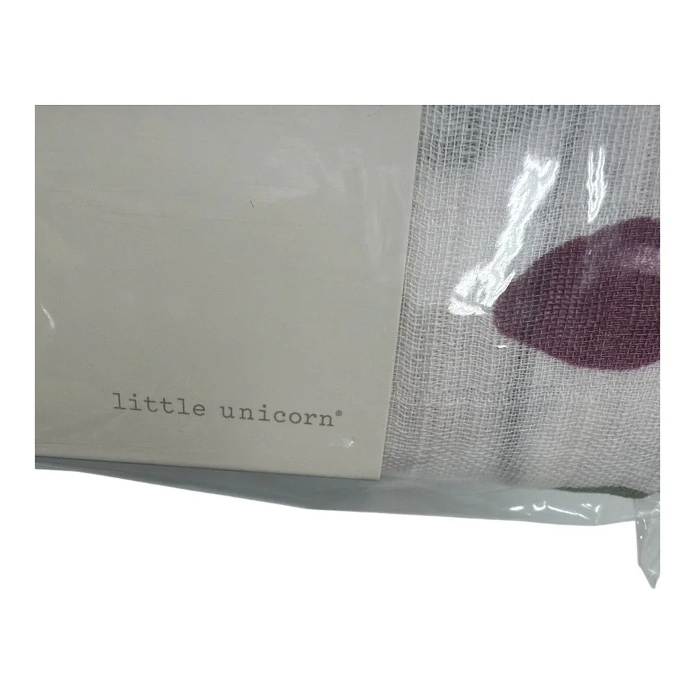 Little Unicorn Cotton Muslin Swaddle Blanket 47x47 Christmas Lights NEW